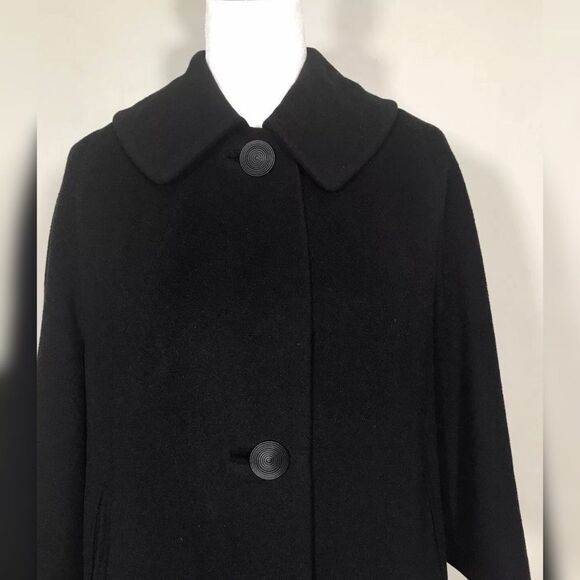 Dark As Night Black Swing Coat - Picture 2 of 7